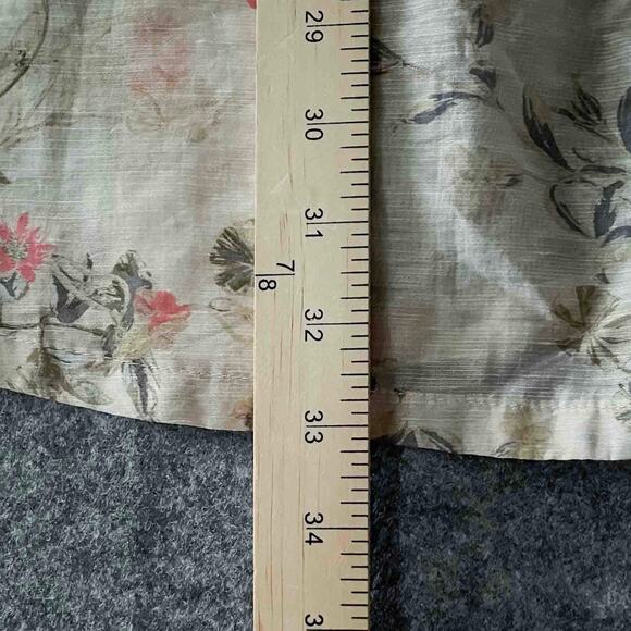 J. Jill Women's Sheer Gauzy Tunic Blouse Cream Floral Print Linen Blend Size S - Picture 9 of 9